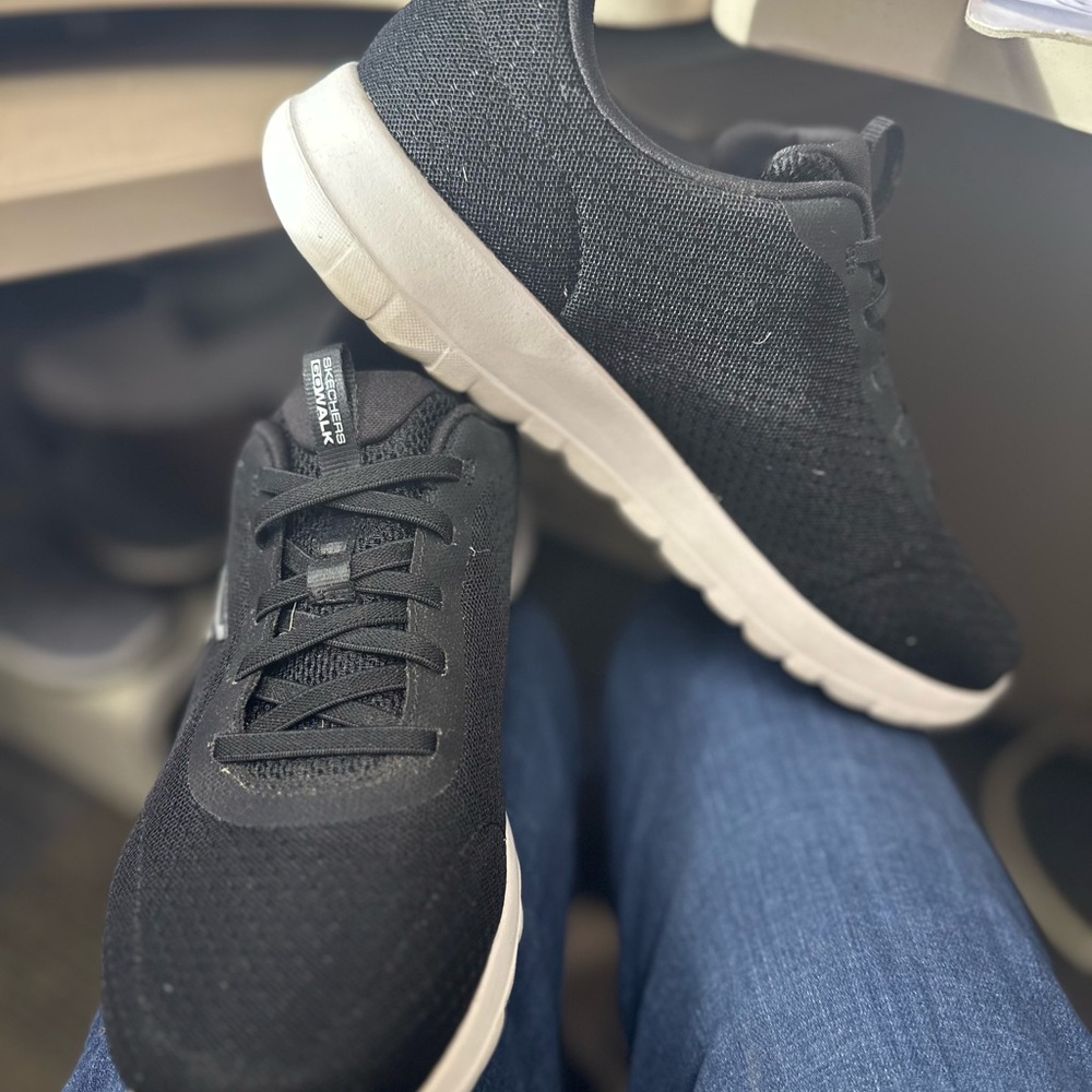 Skechers Black Athletic Shoes